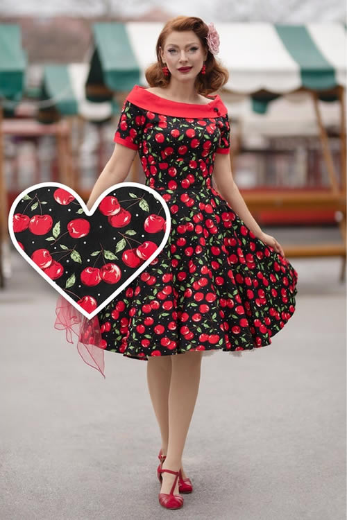 Beautiful Cherry Dress by Dolly and Dotty