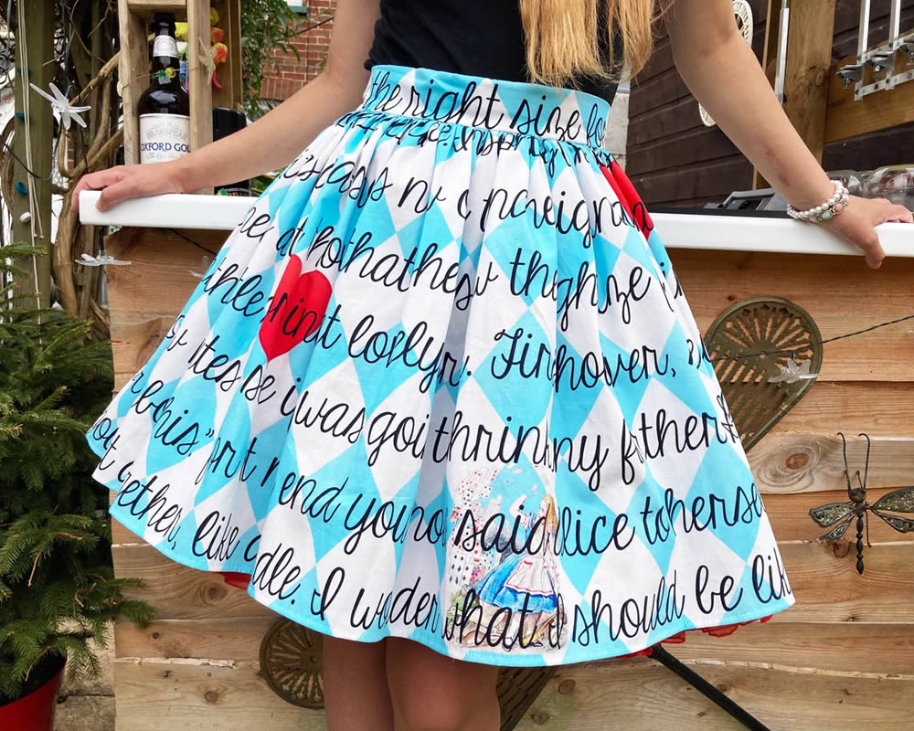 Full Alice In Wonderland Skirt By Rooby Lane