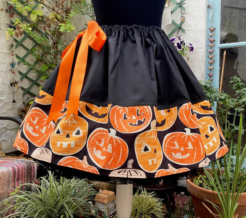 Halloween Pumpkin Skirt By Rooby Lane