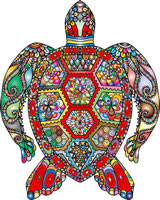 Quirky Art Sea Turtle Image