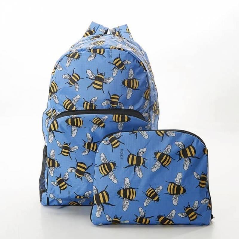 Blue Bee Foldable Backpack - Maiagifts