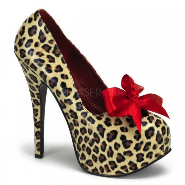 High Heel Burlesque shoe leopard print - Love Burlesque