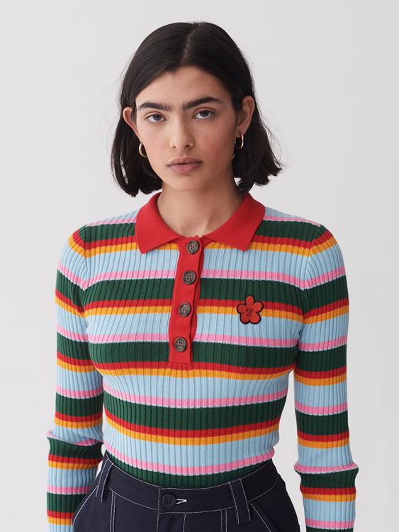 Smiley Flower Knitted Shirt - Lazy Oaf