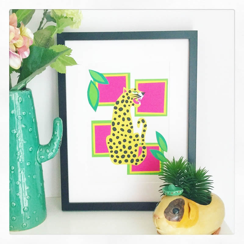 Abstract Leopard A4 Print - Love from Hetty and Dave