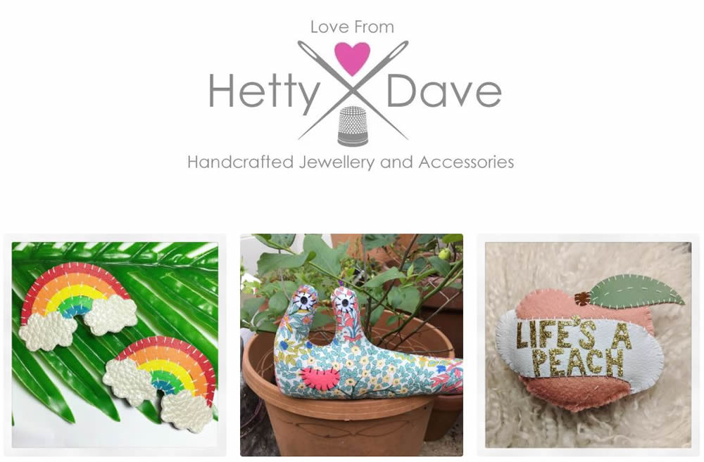 Love from Hetty and Dave Jewellery and Accessories Banner