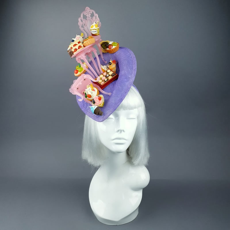 Marie Antoinette Inspired Cake Party Fascinator Hat - Pearls and Swine