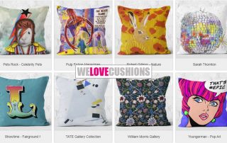 We Love Cushions - Quirky Soft Furnishings Banner