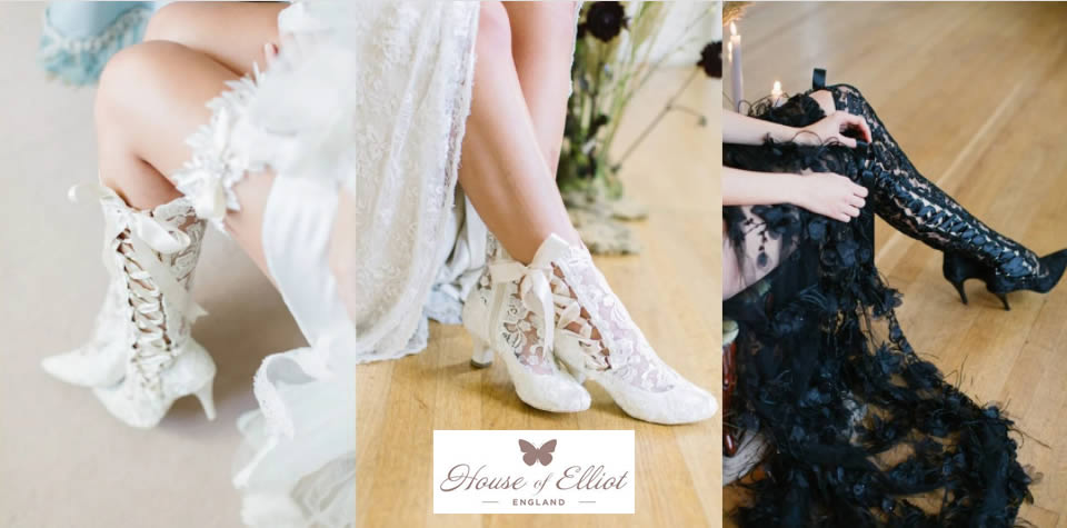 House of Elliot - Beautiful Lace Boots Wedding Goth Banner