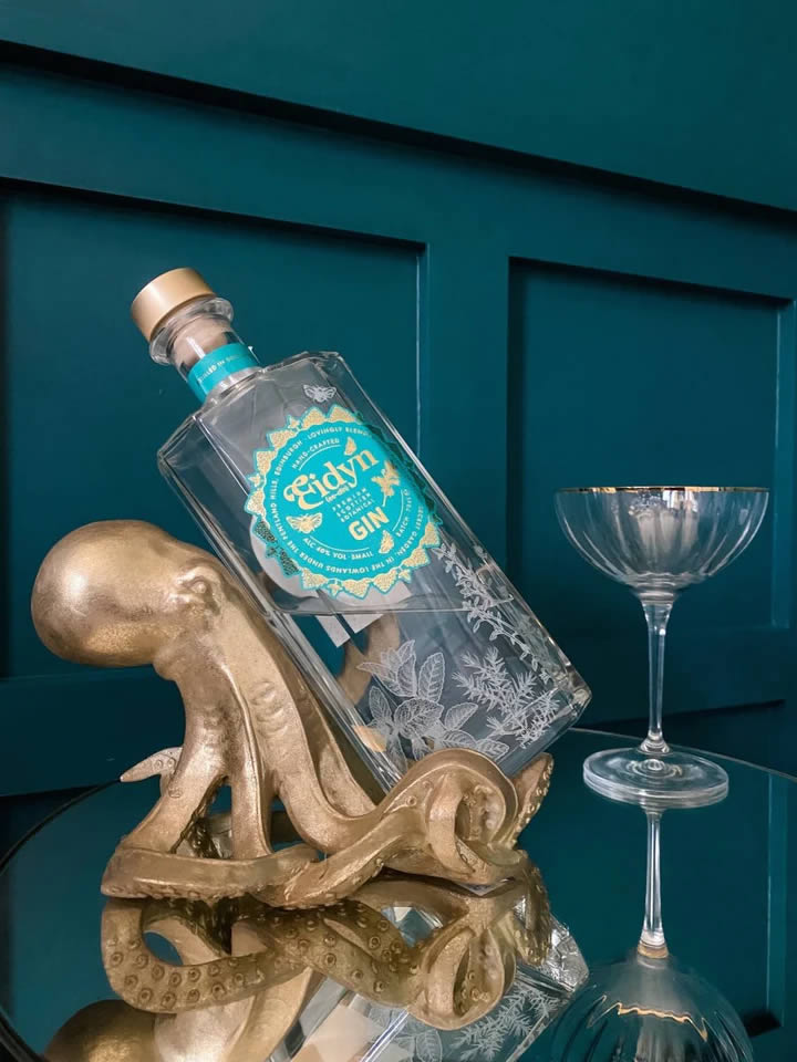 Gold Odessa Octopus Bottle Holder - Punk and Poodle